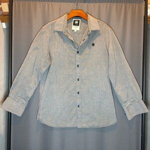 G-Star Men's Casual Gray Button-Down Shirt